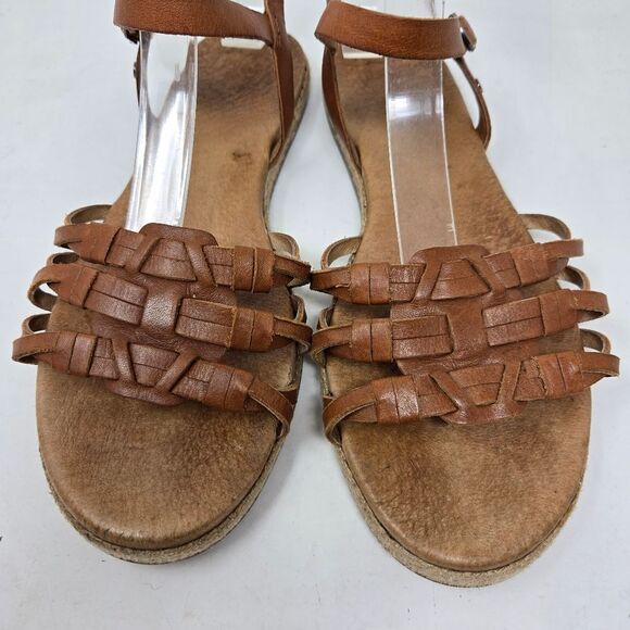 UGG Australia Women Larisa Flat Sandals Ankle Strap Buckle Leather Brown 7.5M - Picture 5 of 15